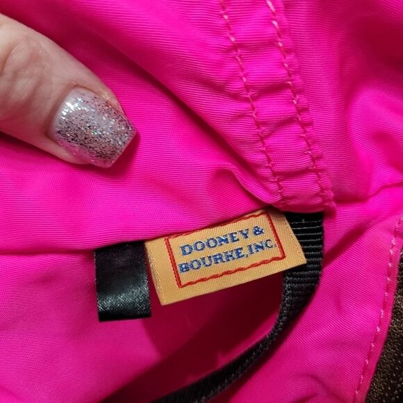 DOONEY & Bourke Black Nylon Victoria Tote Bag Leather Accents - Picture 13 of 16